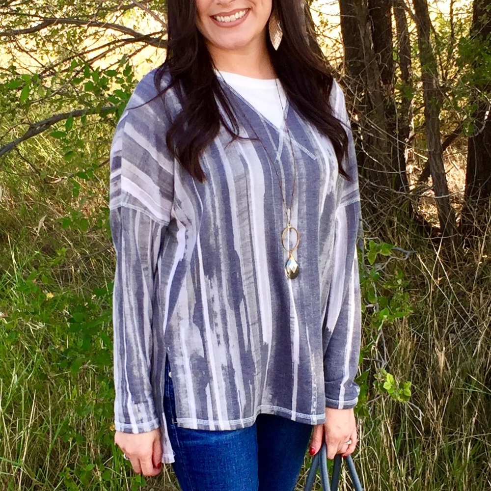 CY Fashion olive and taupe printed tunic New SML